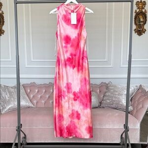 Zara Pink Tie-Dye Maxi Dress size large